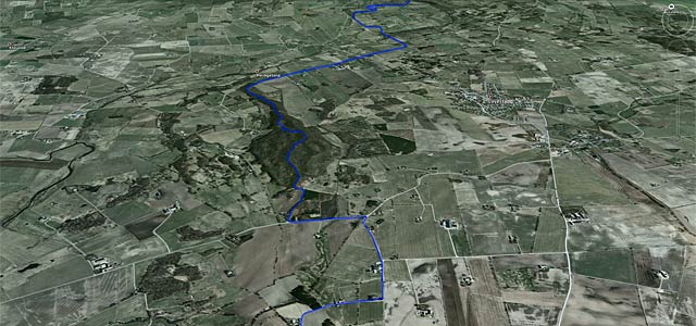 GAX 100 på Google Earth, detalj