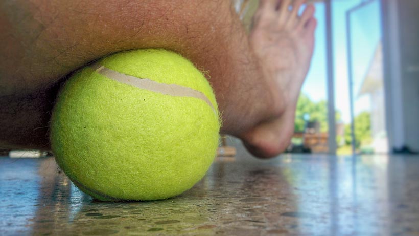 Massage med tennisboll
