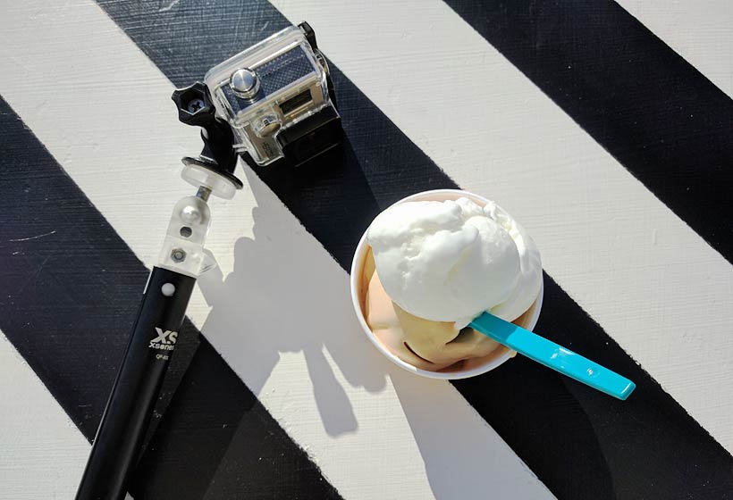 GoPro och glass