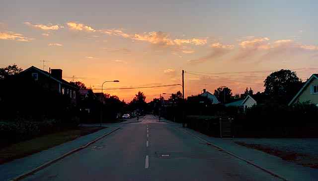 Sunset  in suburbia
